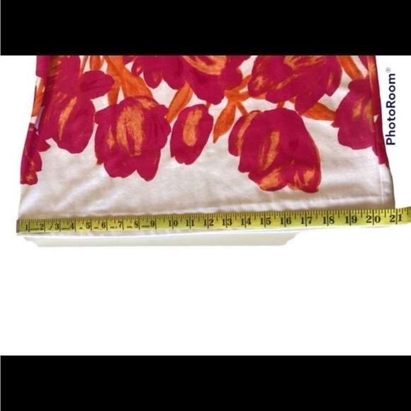 Joan Vass T-shirt Floral Printed Spring Summer Dress Swimsuit Coverup Size 0 - Picture 4 of 7